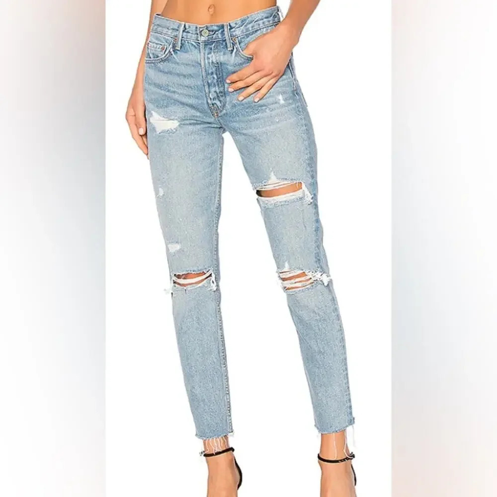 GRLFRND Karolina High-Rise Skinny Jean A Little More Love Blue Size 30